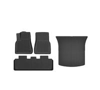 YYEFNMAZ Car Floor Mats Compatible for Tesla Model Y Juniper 2025 Double Layer Carpets TPE Trunk Pads Non-slip Cargo Liner(Single Layer 4PCS)