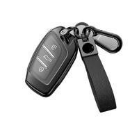 YYEFNMAZ Car Key Chain Cover Case Compatible for MG ZS EV HS EHS ZX GT MG4 MG5 MG6 Roewe RX3 RX5 RX8 ERX5 I6 I5 Protection(Black Plus)