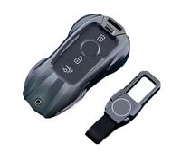 YYEFNMAZ Car Key Cover Chain Shell Compatible for Mercedes Benz C E A B S Class GLE GLA GLB GLC GLS AMG W176 177 203 204 205 211 212 213 222 X167 Silver Keycase Accessories((A)GY-buckle)