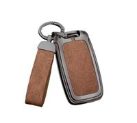 YYEFNMAZ Car Key Cover Shell Compatible for VW GTD GOLF 4 5 6 7 MK7 MK5 MK6 GTD Remoter Control Protector(A-gun brown)