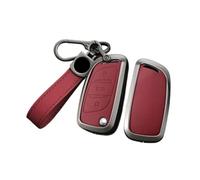 YYEFNMAZ Car Logo Key Case Compatible for Peugeot RCZ GTLine 207 407 407 408 308 408 508 2008 3008 4008 50000 Zinc Alloy(D-red keyring)