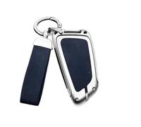 YYEFNMAZ Car TPU Zinc Alloy Key Case Bag Car Key Chain Metal Key Shell Compatible for BMW M E39 E46 E60 E90 F10 F15 F20 F25 F30 G05 G01 F01 G80 G01(Gun Silver Blue 1)