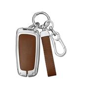 YYEFNMAZ Car TPU Zinc Alloy Key Case Bag Compatible for BMW M E39 E46 E60 E90 F25 F15 F10 F20 F30 F01 G05 G20 X1 X3 X5 Car Key Chain Metal Key Shell(Gun Silver Brown 1)