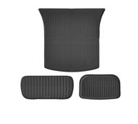 YYEFNMAZ Floor Liners Fully Surrounded Floor Mats With Door Sill Protector Front Rear Cargo Liner Juni Compatible for Tesla Model Y Juniper 2025 TPE(3PC Trunk Mat)