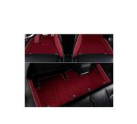 YYEFNMAZ Floor Mat Interior ECO Material Double Layers Real Leather White Compatible for Tesla Model Y 3 Custom Fit Car Accessories(Burgundy m 3)