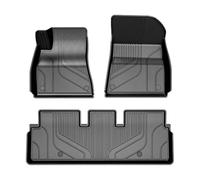 YYEFNMAZ Floor Mats Compatible for Tesla Model 3 2022 2023 1st and 2nd Row Set Custom All Weather TPE Black Floor Liners