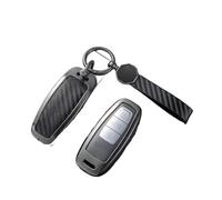 YYEFNMAZ Zinc Alloy Car Key Case Cover Compatible for Audi A1 A3 A4 B9 A6 C8 A7 S7 4K A8 D5 S8 Q7 Q8 SQ8 E-tron Carbon fiber Key chain Accessories(D chain)