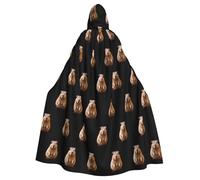 YYHHAOFA A cute capybara Printed Halloween Adult Hooded Cloak is a super large, comfortable, and durable cloak