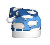 YYHHAOFA A flock of cotton sheep Pattern Christmas Hat for Adult Making It a Fun and Durable Gift for Men and Women