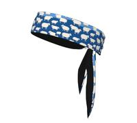 YYHHAOFA A flock of cotton sheep Picture Sports headscarf, sweat absorbing and breathable, motion headband, double-sided kerchief