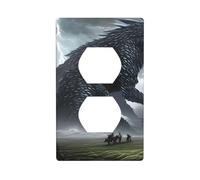 YYHHAOFA A Giant Monster Printed Double Socket Wall Panel Decorative is Durable and Suitable for Socket Light Switch Accessories 4.5x2.76in