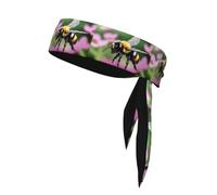 YYHHAOFA A Little Bee Printed Sports headscarf, sweat absorbing and breathable, motion headband, double-sided kerchief