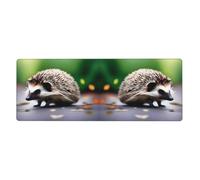 Yyhhaofa A Little Hedgehog Printed Extra Large Mouse Pad, Computer Office Anti Slip Gaming Keyboard Thickened Version 12x31.5in