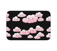YYHHAOFA A lot of Shy Smiling Clouds Printed Anti Slip and Thickened Floor mat Suitable for bathrooms, bedrooms, Washable Carpet Floor mats 16X24 in