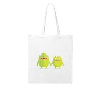 YYHHAOFA A pair of little monsters holding hands Prints Woman Canvas Tote Bag Strong and durable for traveling, shopping, Daily One Size