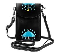 YYHHAOFA A Safe Haven From The Rain Pattern Small Leather Women'S Crossbody Flip Phone Bag, Waterproof And Durable