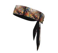 YYHHAOFA A symphony of colors Picture Sports headscarf, sweat absorbing and breathable, motion headband, double-sided kerchief