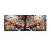 Yyhhaofa A Symphony Of Colors Printed Extra Large Mouse Pad, Computer Office Anti Slip Gaming Keyboard Thickened Version 12x31.5in