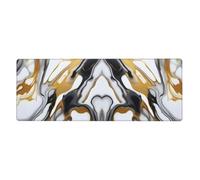 Yyhhaofa Abstract Art Of Marble Printed Extra Large Mouse Pad, Computer Office Anti Slip Gaming Keyboard Thickened Version 12x31.5in