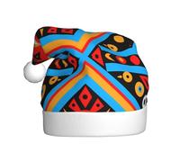 YYHHAOFA Abstract nation pattern Pattern Christmas Hat for Adult Making It a Fun and Durable Gift for Men and Women
