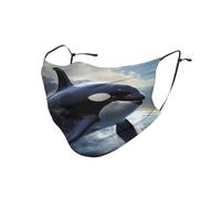 YYHHAOFA Adult Dust Mask 10 Pcs Soft Breathable Suitable For Camping, Running, Traveling Daily Use Orca Killer Whale Pattern