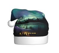 YYHHAOFA Adult plush Christmas hat Celestial Night Sky Picture with soft touch for holiday parties and dances suitable for men and women