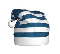 YYHHAOFA Adult plush Christmas hat greek flag Picture with soft touch for holiday parties and dances suitable for men and women