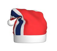YYHHAOFA Adult plush Christmas hat Norwegian flag Picture with soft touch for holiday parties and dances suitable for men and women