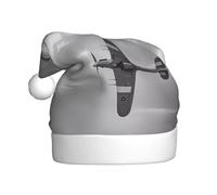 YYHHAOFA Adult plush Christmas hat World War 2 Aircraft Airplane Picture with soft touch for holiday parties and dances suitable for men and women