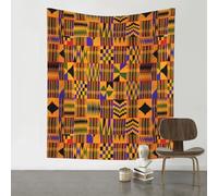 YYHHAOFA African Tribal Ethnic Texture Prints 60x51in Wall Tapestry - Durable Polyester Throw Blanket for Dorm Decor, Beach Picnics & Versatile Room Layering
