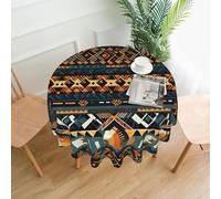 YYHHAOFA African Tribal Ethnic Texture Prints Round Decorative Tablecloth 60in - Elevate Your Dining Experience with a Waterproof & Wrinkle-Resistant Throw