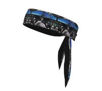 YYHHAOFA Airplane Cockpit Printed Sports Double-Sided Headscarf Quick Drying, Moisture Wicking for Women, Girls, and Men