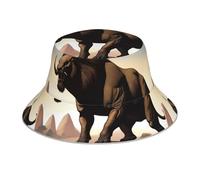 YYHHAOFA Ancient Behemoth Printing Reflective Bucket Hat Lightweight, Breathable, Foldable for Men & Women Black