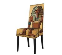 YYHHAOFA Ancient Egypt Tribe Series Printed dining chair cover is easy to disassemble and made of high resilience fabric that is wear-resistant