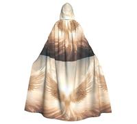 YYHHAOFA Angel'S Wings Pattern Halloween Adult Hooded Cape Men'S And Women'S Clothing Mantle Role-Playing