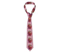 YYHHAOFA Angry Strawberry Picture Men's Necktie for Business, Daily Wear, Work, Birthdays, Weddings, Parties, Banquets Easy Care 57X3.1 In