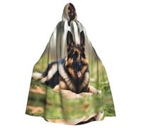 YYHHAOFA Animal german shepherd Printed Halloween Adult Hooded Cloak is a super large, comfortable, and durable cloak