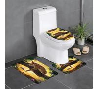 YYHHAOFA Animals Tiger Prints 3 Piece Bathroom Rugs Set 24x16in - Plush Microfiber Throw Rugs for Comfort & Durability