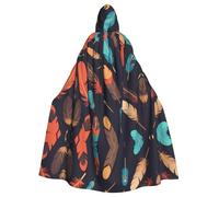 YYHHAOFA Arrow Feather Dream Printed Halloween Adult Hooded Cloak is a super large, comfortable, and durable cloak