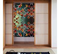YYHHAOFA Atomic and Molecular Picture Curtain 2 Pcs Spliced 34x56in Good Drape, Smooth and Not Easily Wrinkled, Fabric curtains, room dividers