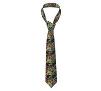 YYHHAOFA Atomic and Molecular Picture Men's Necktie for Business, Daily Wear, Work, Birthdays, Weddings, Parties, Banquets Easy Care 57X3.1 In