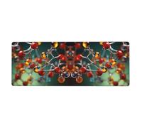 Yyhhaofa Atomic And Molecular Printed Extra Large Mouse Pad, Computer Office Anti Slip Gaming Keyboard Thickened Version 12x31.5in