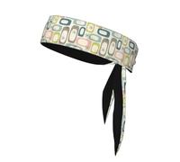 YYHHAOFA Atomic Stars Retro Pattern Printed Sports Double-Sided Headscarf Quick Drying, Moisture Wicking for Women, Girls, and Men