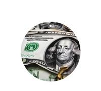 YYHHAOFA Banknote Patterns Prints Round Shape Car Air Fresheners Cards Set of 6 Pieces : Hanging Scented Cards for bedroom Bathroom Car Interior Decor