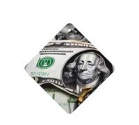 YYHHAOFA Banknote Patterns Prints Square Car Air Fresheners Cards Set of 6 Pieces : Hanging Scented Cards for bedroom Bathroom Car Interior Decor