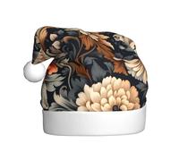 YYHHAOFA Baroque flowers Pattern Christmas Hat for Adult Making It a Fun and Durable Gift for Men and Women
