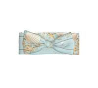 YYHHAOFA Beach Shell Sea Collection Vintage Boho Prints Baby Bow Headband: Soft & Stretchy Newborn Throw for Pictures & Baby Showers - 0-6 Months