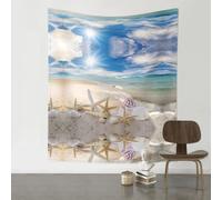 YYHHAOFA Beach Starfish Prints 60x51in Wall Tapestry - Durable Polyester Throw Blanket for Dorm Decor, Beach Picnics & Versatile Room Layering