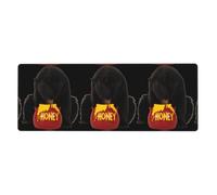 YYHHAOFA Bear Eats Honey Prints Mouse Pad 12x31.5in