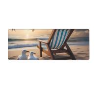 YYHHAOFA Beautiful Blue Sky And Sea Printed Extra Large Mouse Pad, Computer Office Anti Slip Gaming Keyboard Thickened Version 12x31.5in